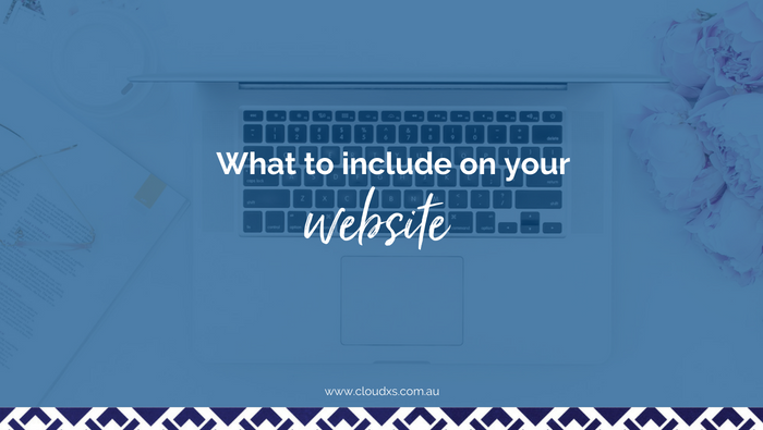 What to include on your website.